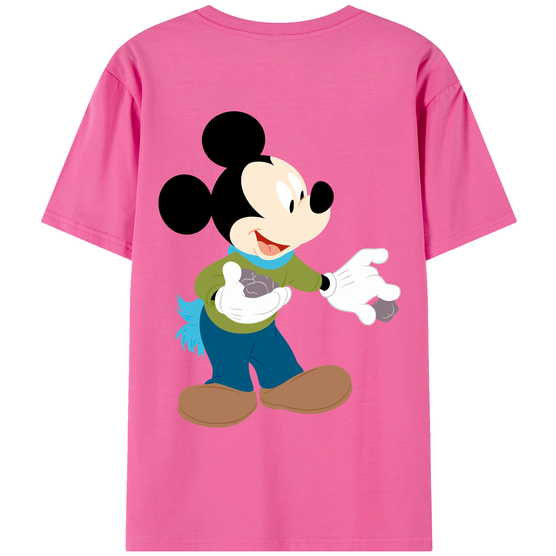 （画像用） ミッキーマウス Mickey Mouse レディース半袖Tシャツ(バックプリント)